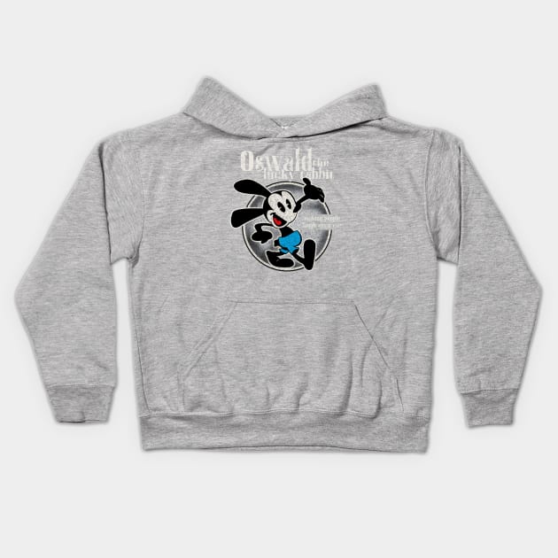 Oswald Keep Walking Kids Hoodie by Alema Art